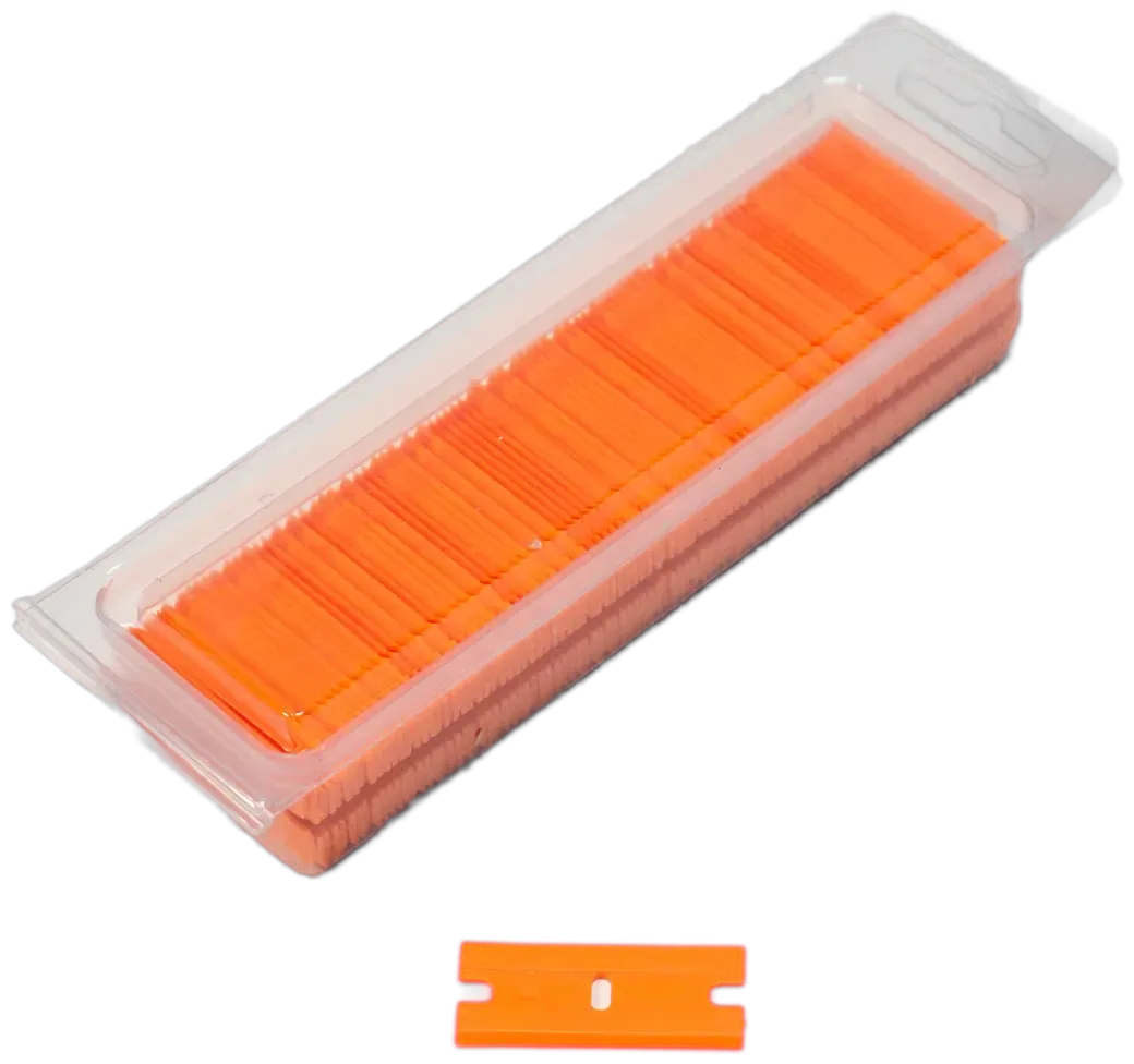 Glacier 1 Inch Plastic Scraper replacement blades, 100 pack