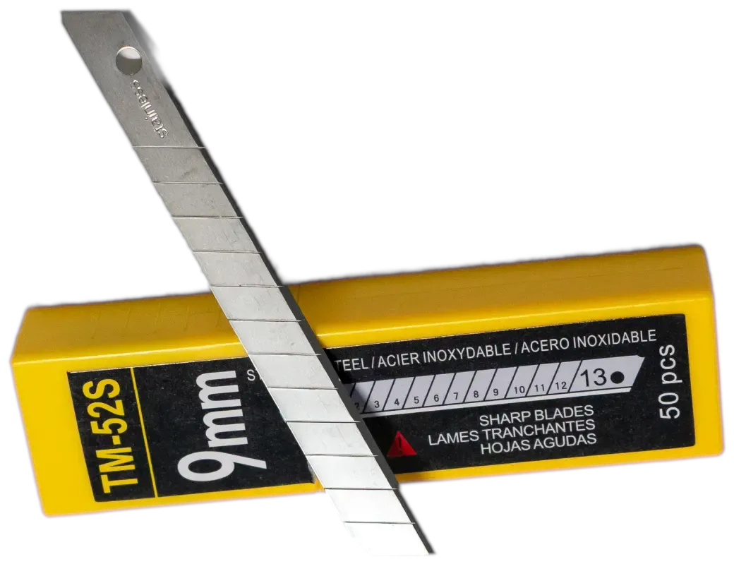 Glacier 9mm Stainless Steel snap-off blades, 50 count