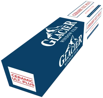 Glacier Ceramic Ultimate Plus window film — retail packaging