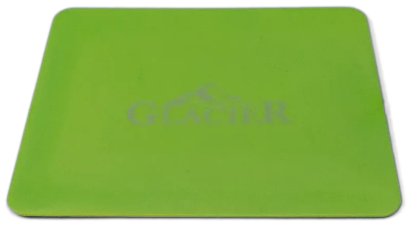 Glacier Hard Card, Green — rigid squeegee card for tint channels and glass edges