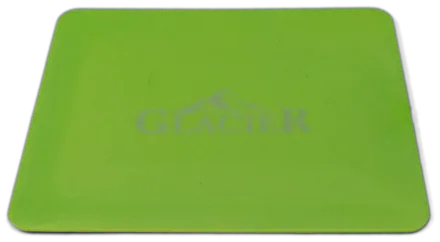 Glacier Hard Card, Green — rigid squeegee card for tint channels and glass edges
