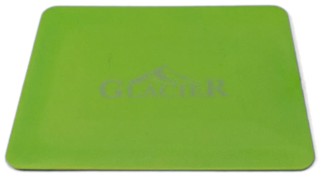 Glacier Hard Card, Green — rigid squeegee card for tint channels and glass edges