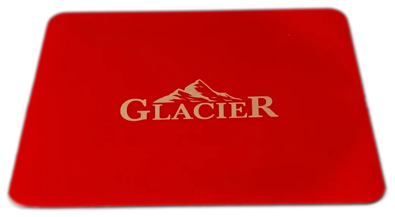 Glacier Hard Card, Red — rigid squeegee card for tint channels and glass edges