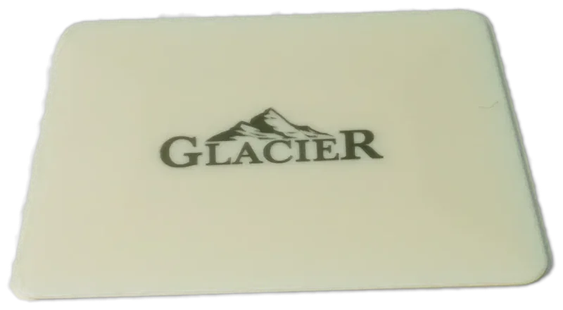 Glacier Hard Card, White — rigid squeegee card for tint channels and glass edges
