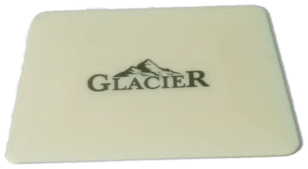 Glacier Hard Card, White — rigid squeegee card for tint channels and glass edges