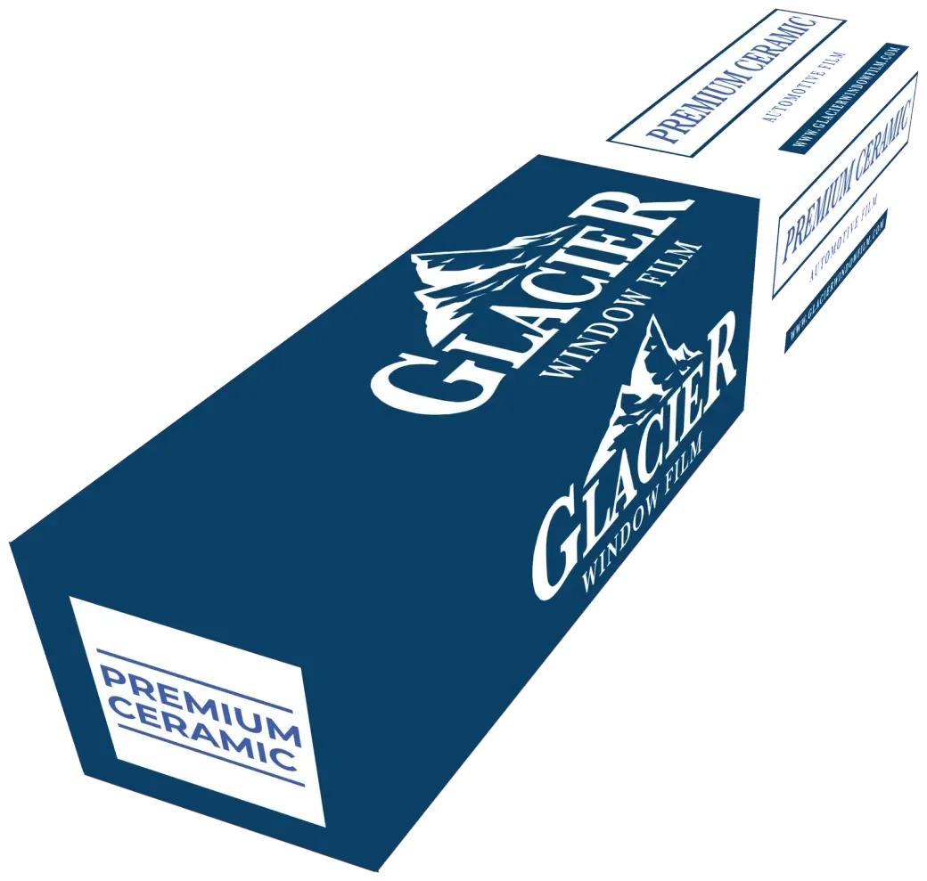 Glacier Premium Ceramic window film — retail packaging