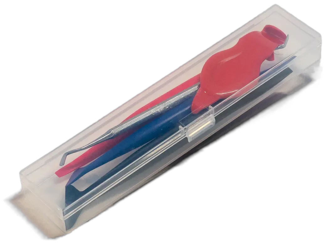 Glacier Vinyl Micro Squeegee, 5-Piece Set — for tight trim and detail work